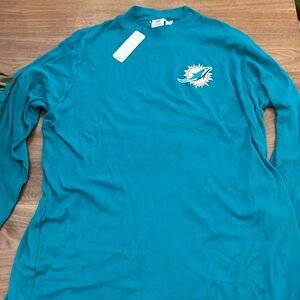 3XL Tall Miami Dolphins Long Sleeve T-Shirt new with tags